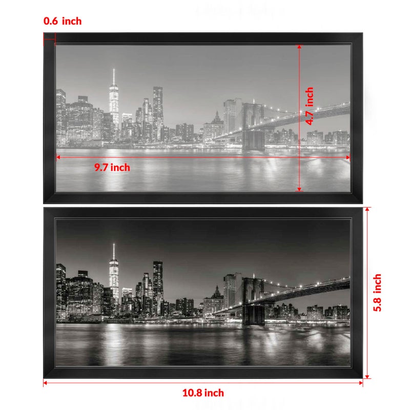 Annecy 5x10 Picture Frame Black(1 Pack), Panoramic Picture Frame for Wall Decoration, Classic Black Minimalist Style Suitable for Decorating Houses, Offices, Hotels - Image 2